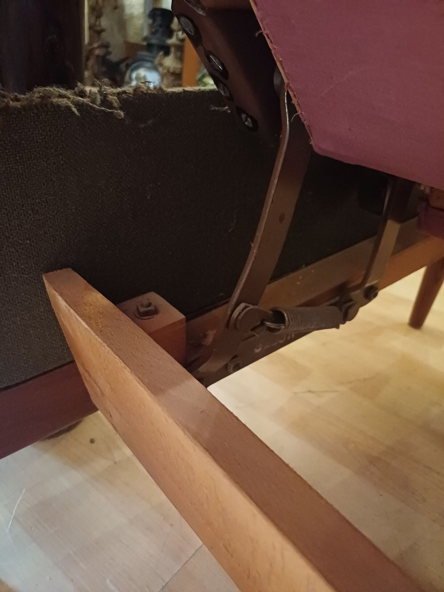 1960 Scandinavian convertible bench, in its original condition.