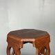 Mid-Century artisanal octagonal hand crafted plant stand stool, circa 1950s