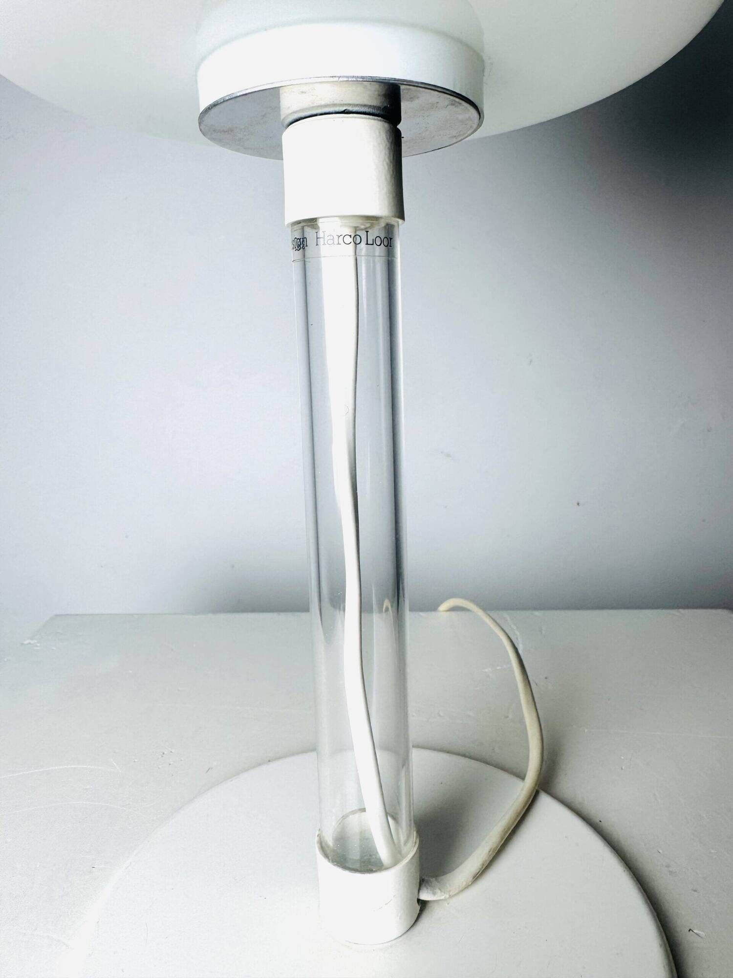 Opal Glass Sphere Table Lamp By Harco Loor For Harco Loor Design, The Netherlands 1980S