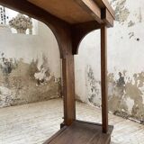 Oak console with white marble top 1970