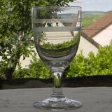 Set of 5 antique bistro glass water glasses.