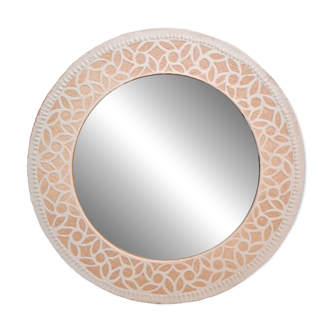 Large sgraffito mirror