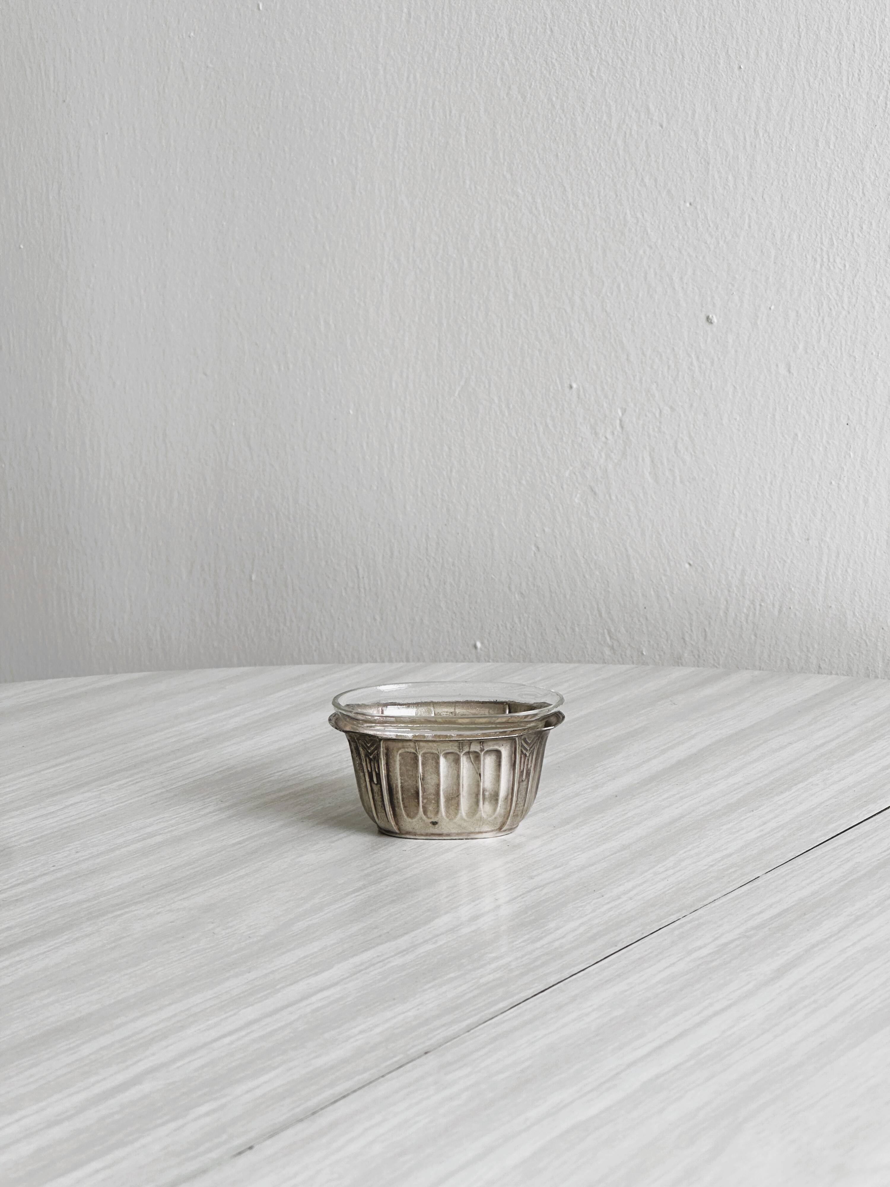 Antique metal salt shaker