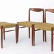 Set 5+1 Vintage Teak Dining Chair Set , 1970s German Lübke Style