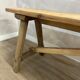 Solid wood farm bench stripped