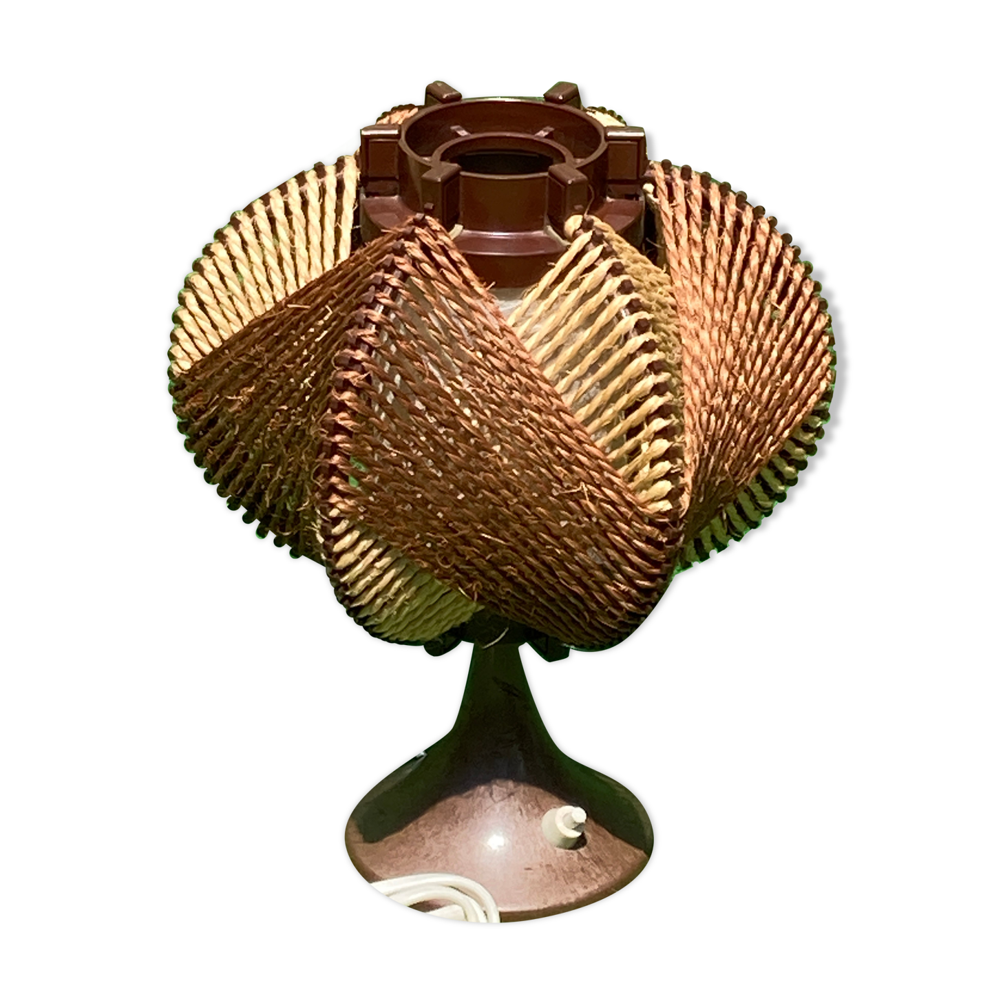 Wabi sabi rope table lamp, Germany 1970s