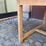 Renovated extendable farmhouse table in solid wood 140-240cm 1960