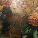 Still life painted wood tray