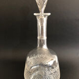 Etched glass carafe