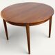 Table ronde de repas extensible danoise en teck – Années 1960
