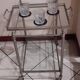 Silver-plated brass serving trolley