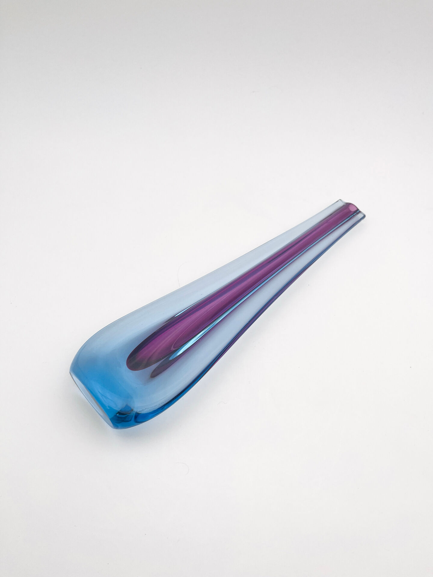 Soliflore Murano Flavio Poli Sommerso Blue Violet 30cm 479g