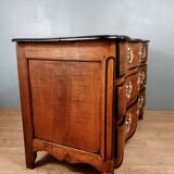 Chest of drawers crossbow louis XV in walnut XVIII th around 1750