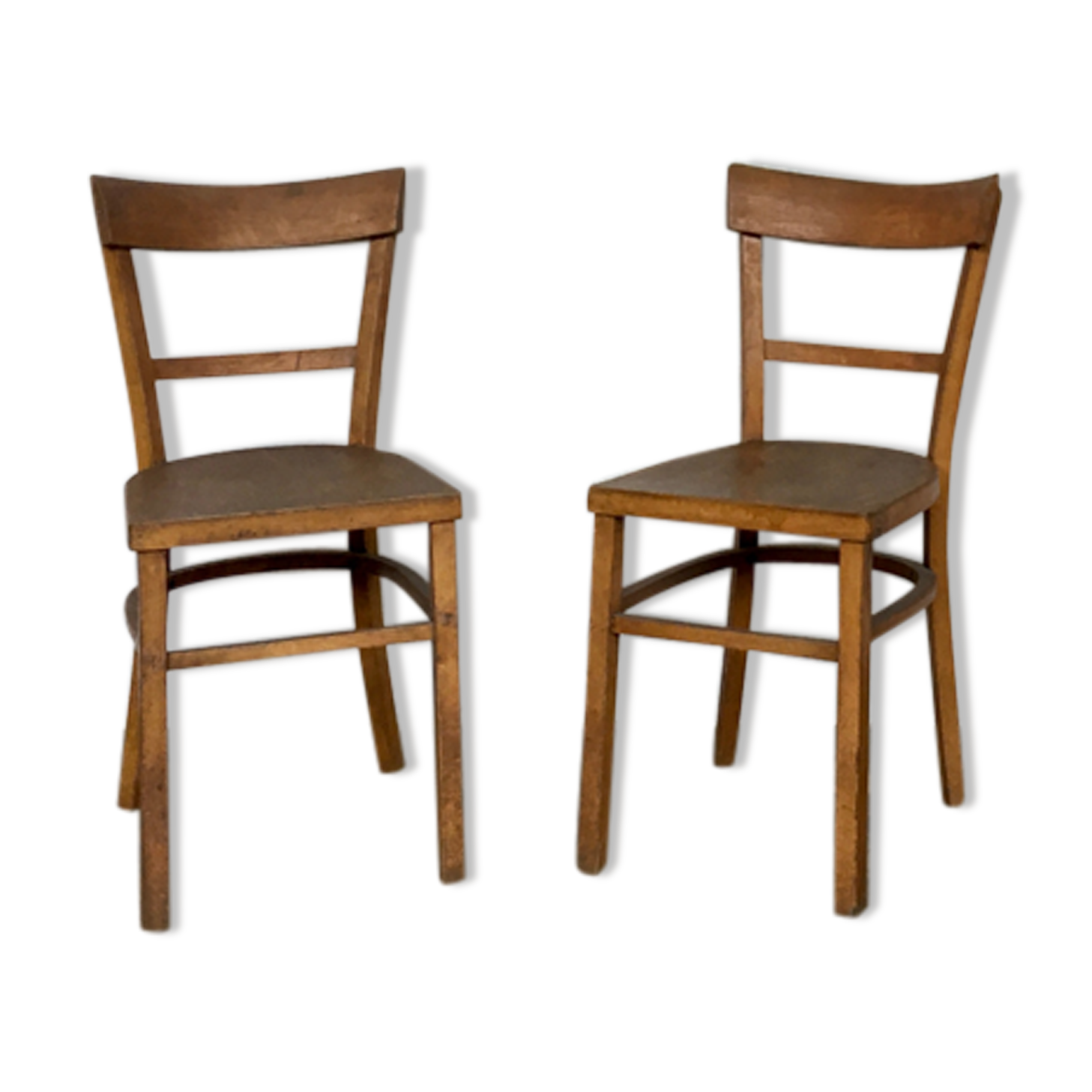 Paire de chaises bistrot troquet Fischel 1950