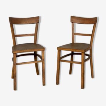 Pair of bistro chair troquet Fischel 1950