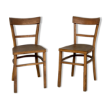 Paire de chaises bistrot troquet Fischel 1950