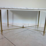 Marble and brass coffee table
