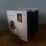 Porte vinyles range disques métal et scoubidou