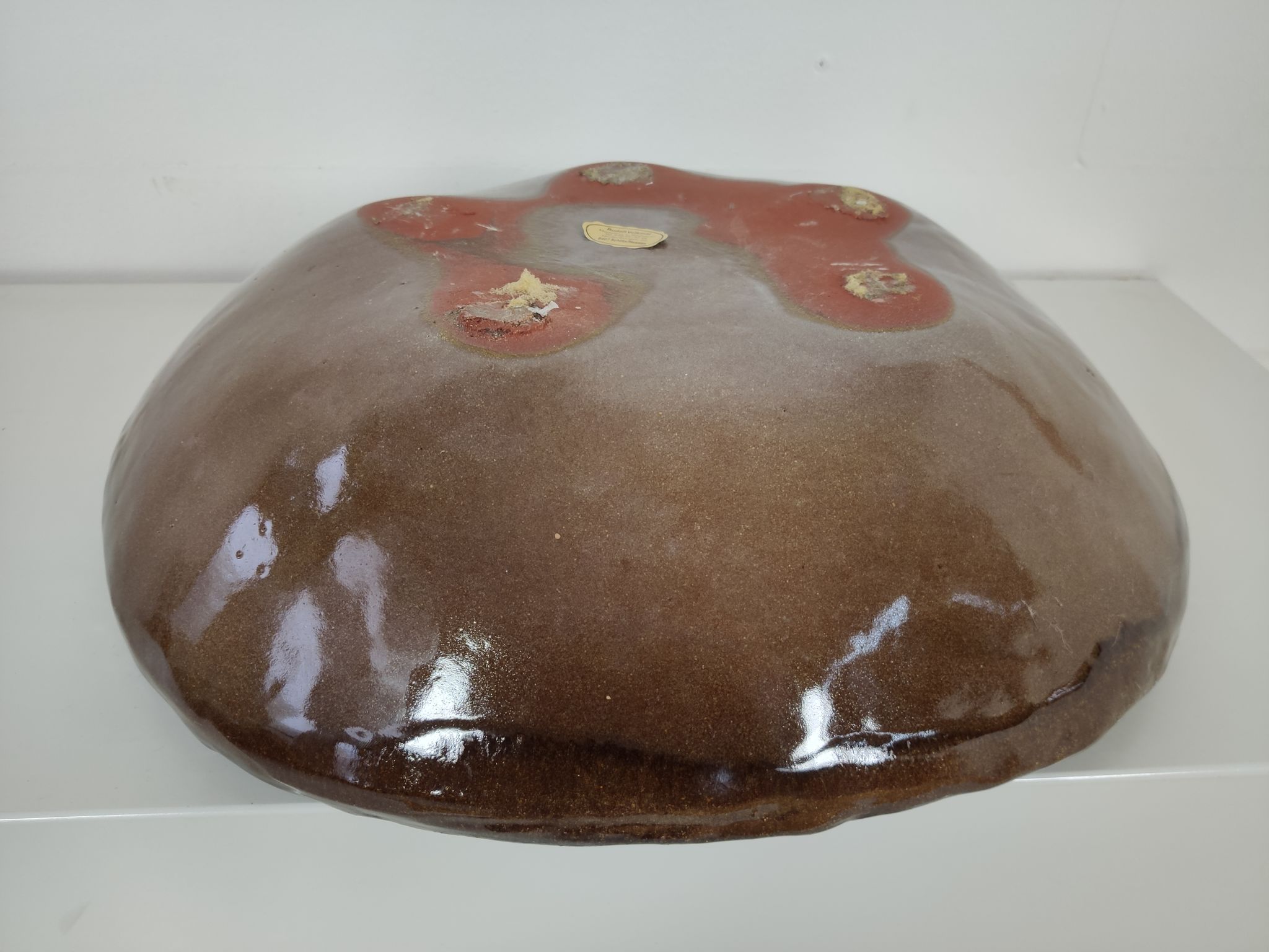 large vintage ceramic fruit basket Germany 1960s