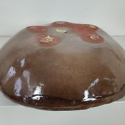 large vintage ceramic fruit basket Germany 1960s