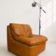 Modular armchair in cognac colour, France, 1970s.