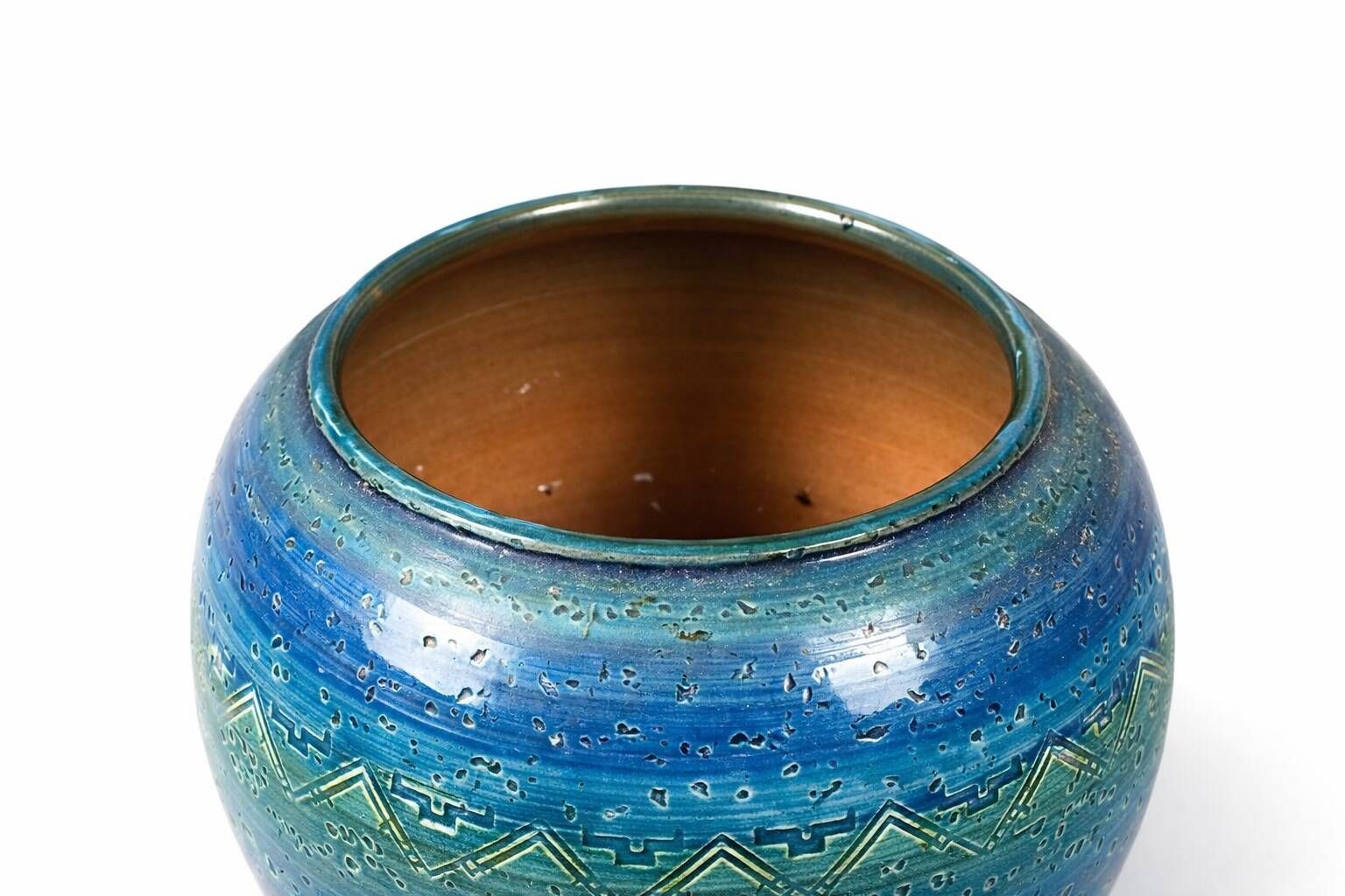 Covered vase Londi for Bitossi, Rimini Blue, ceramic, Italy, 1960