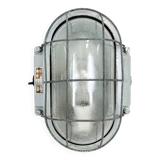 Industrial Cast Aluminium Wall Light with Frosted Glass from Elektrosvit, 1970s