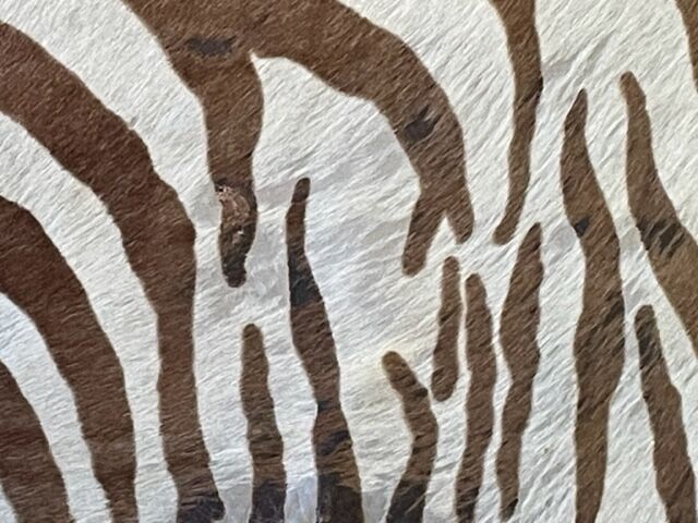 Vintage carpet zebra print cowhide