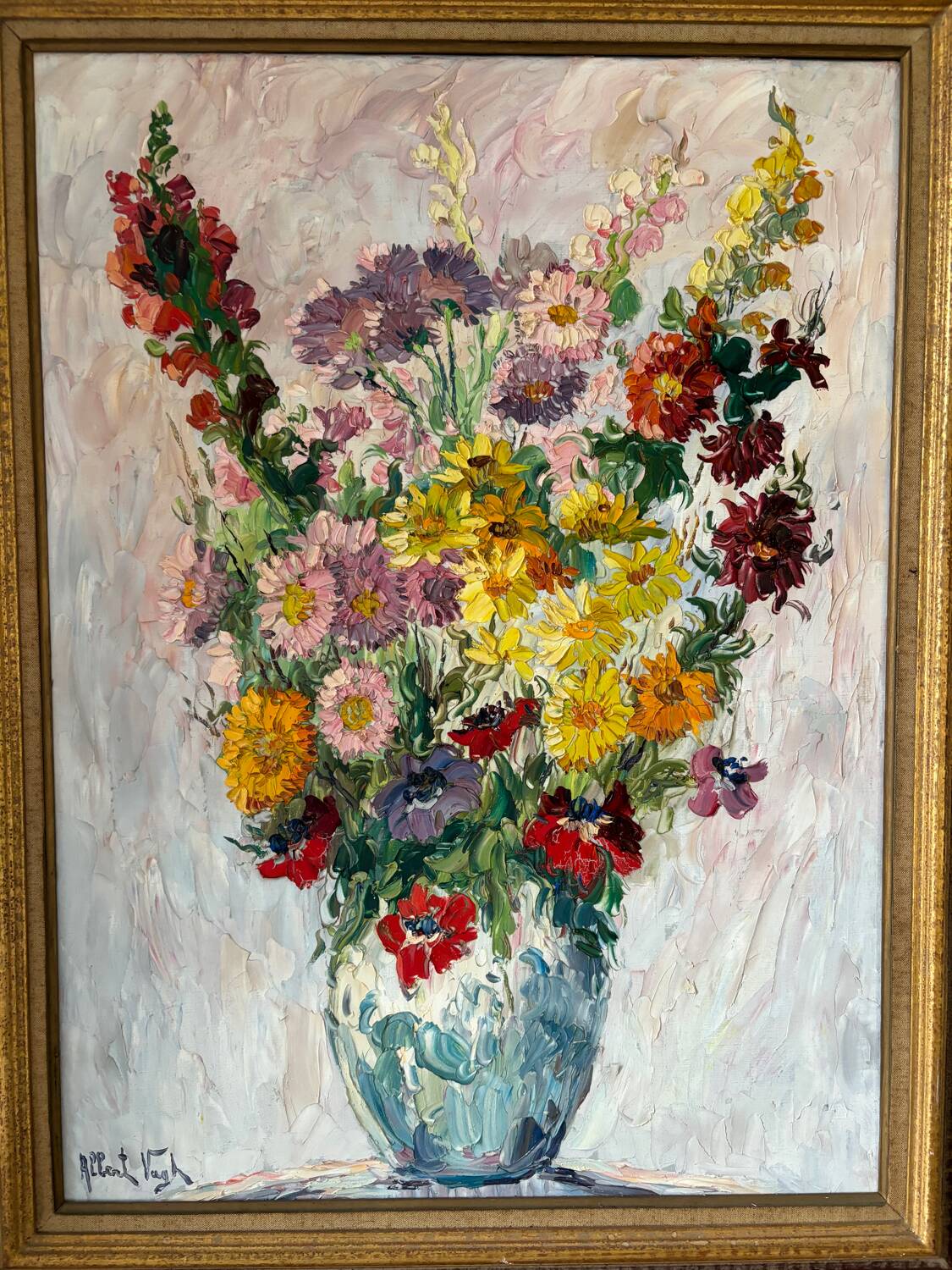 Signed bouquet of flowers