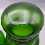 Glass jars container made in green belgium with golden liseret