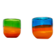 Set of 2 vintage German coloured glass bowls by Eisch.