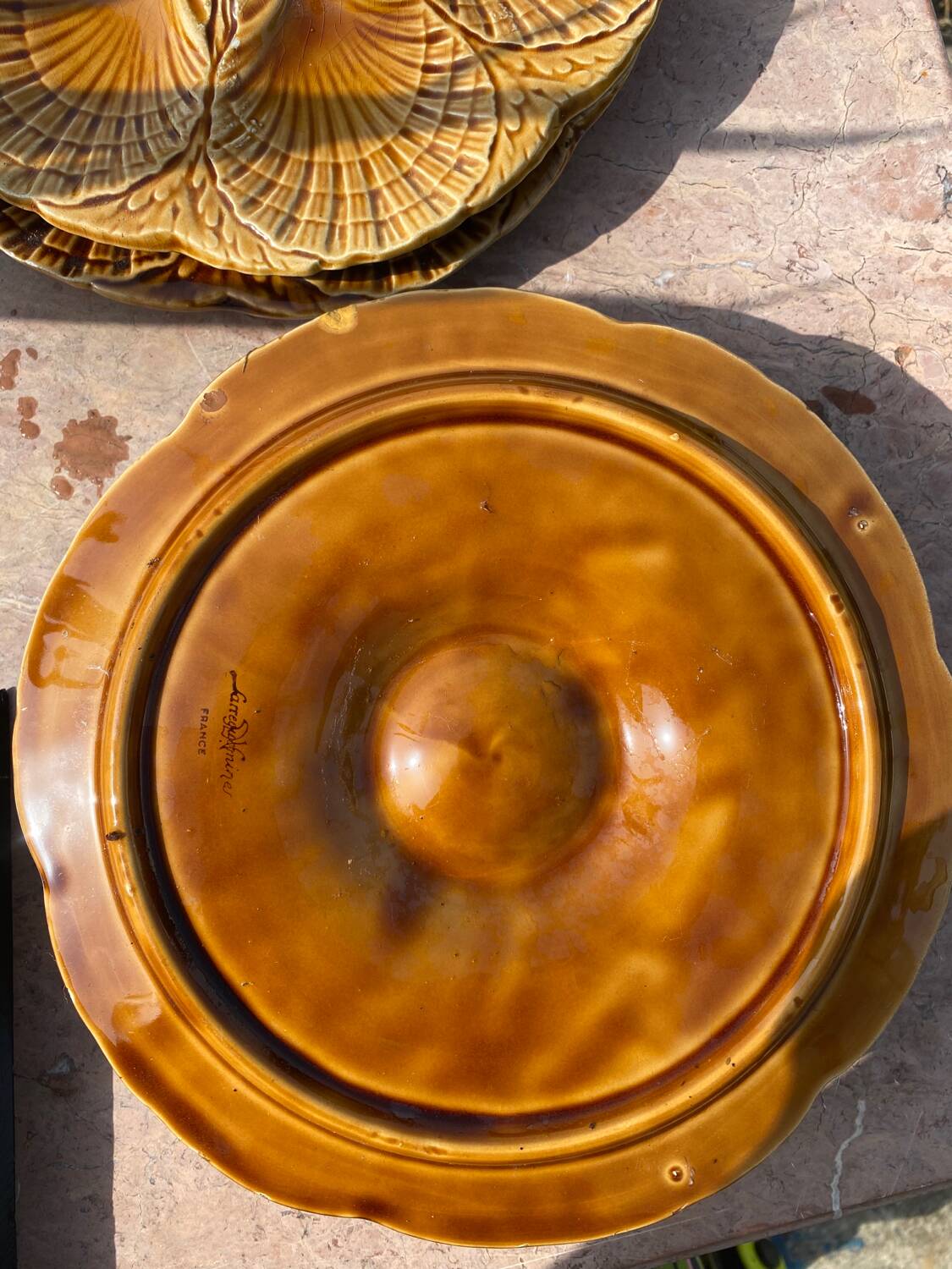 Assiettes à huîtres Sarreguemines
