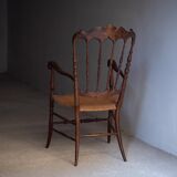 Vintage Chiavarina chair with armrests, 1950s