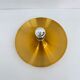Vintage rose gold disc wall lamp sconce, 1970s Germany