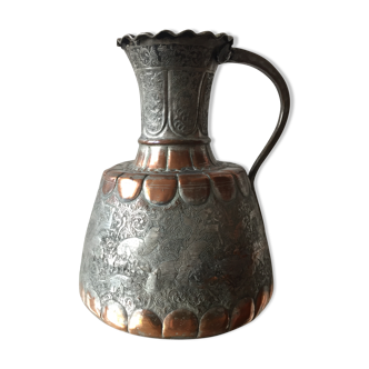 Bougeoir antique en cuivre d'art islamique