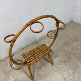 Vintage bamboo plant table