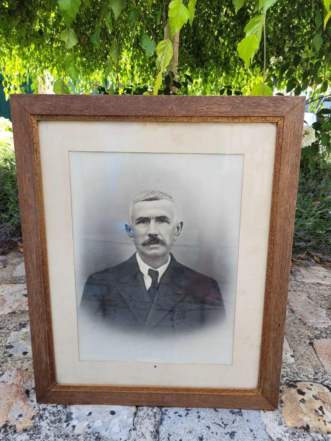 Framed portrait of a man.
