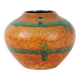 Orange and Turquoise Vase Jasba Keramik West Germany Pottery 111-12