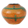 Orange and Turquoise Vase Jasba Keramik West Germany Pottery 111-12