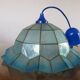 Suspension in blue mother-of-pearl and brass 70s