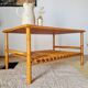 Antique coffee table in rattan and bamboo
