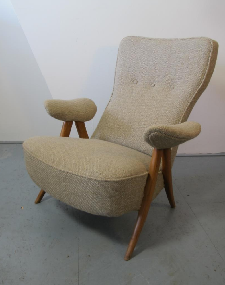Chair living room 105 mid-century by Theo Ruth for Artifort, 1950 s