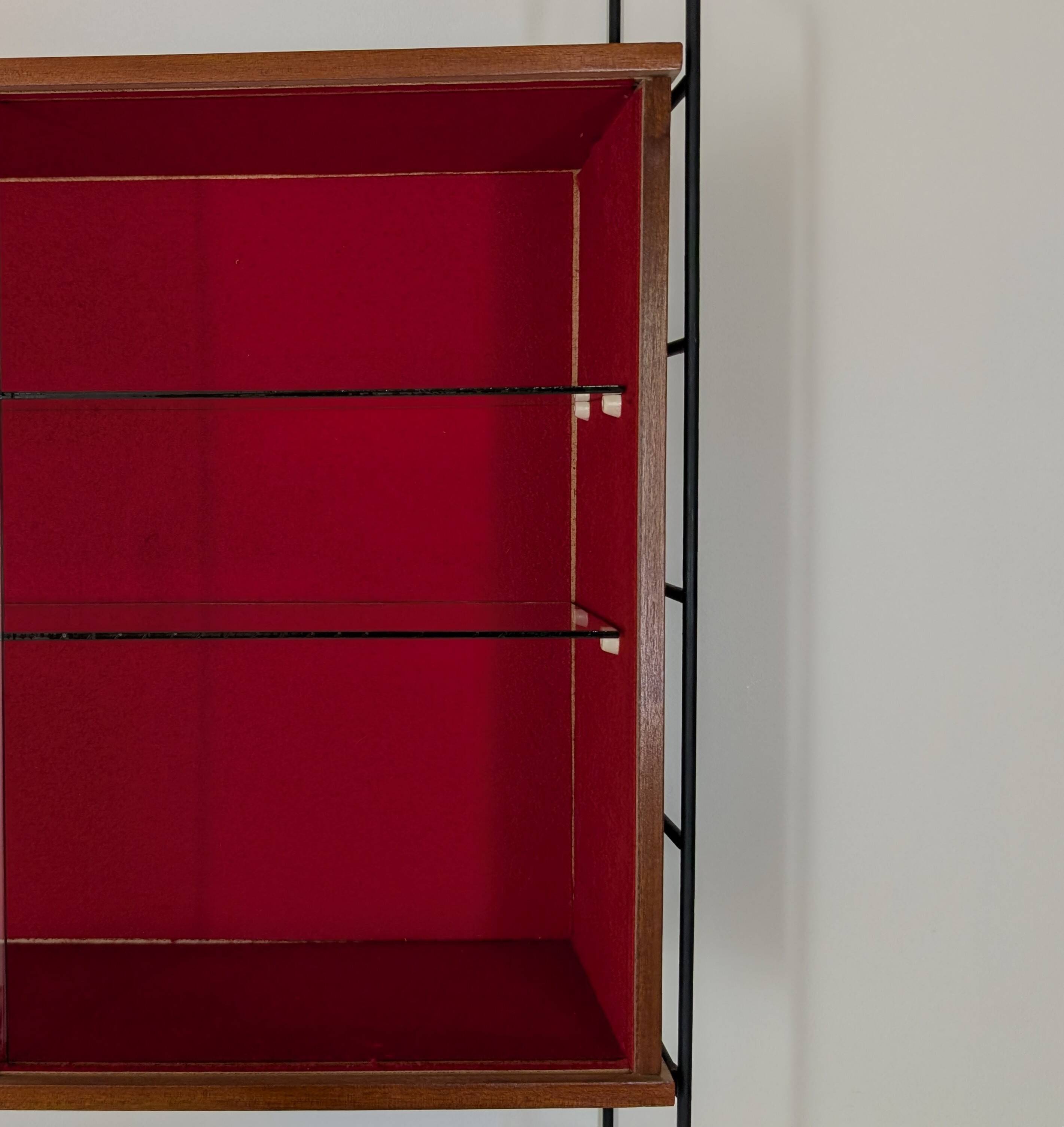 Etagère bibliothèque murale métal et bois 60'