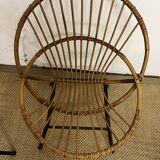 Rattan armchairs feet metal