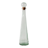 Carafe haute verte de Géorgie des années 50 avec bouchon en liège d'origine / Italie