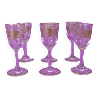 Crystal liquor glasses, vintage.