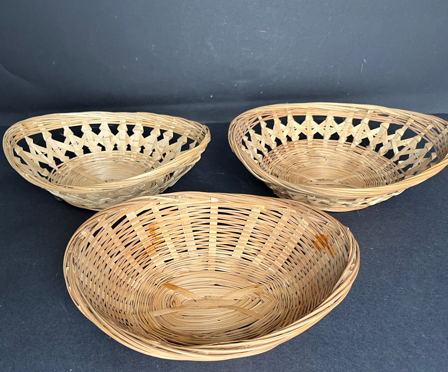 3 wicker baskets