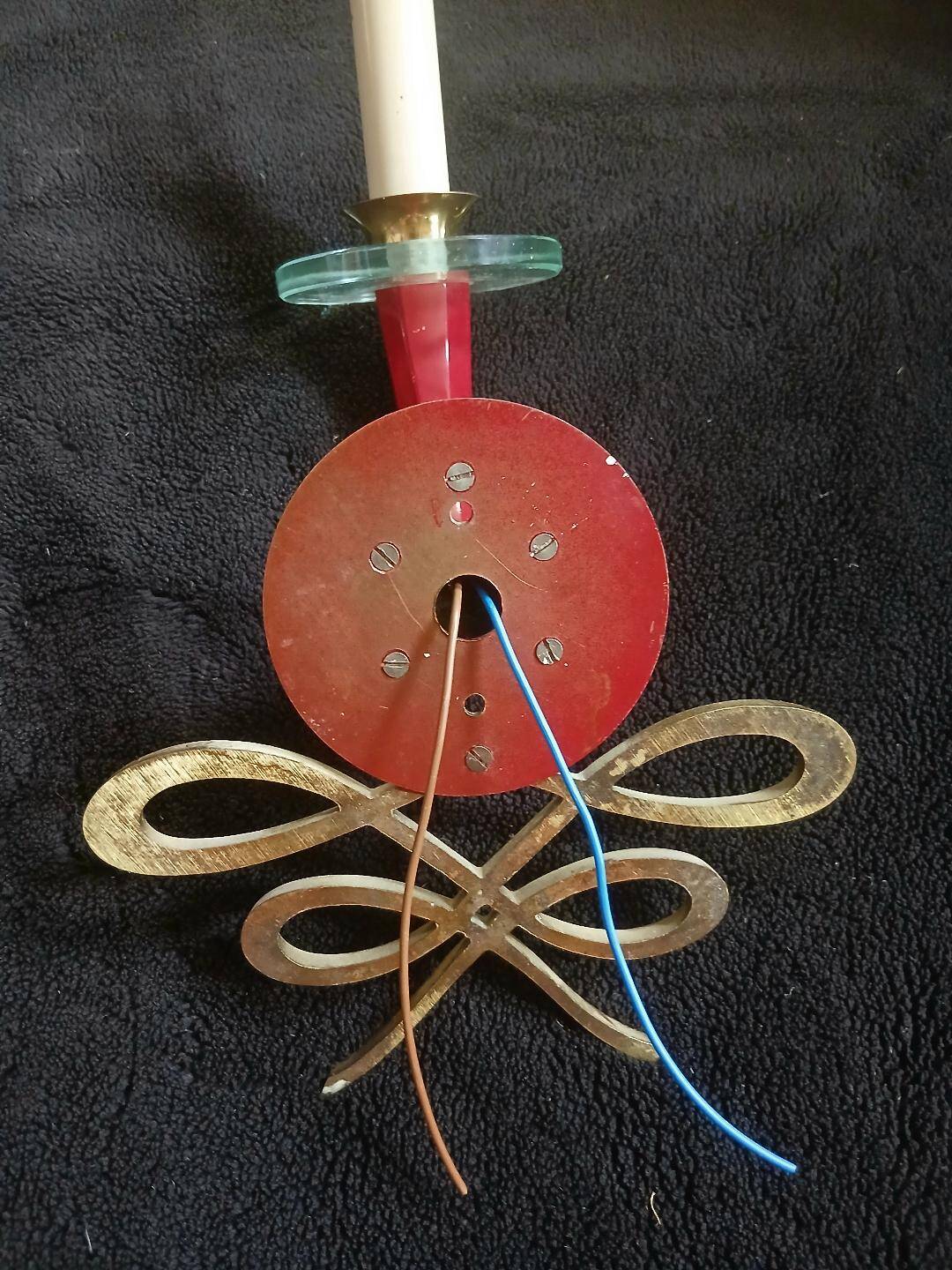 Appliques bronze et verre jules leleu art deco