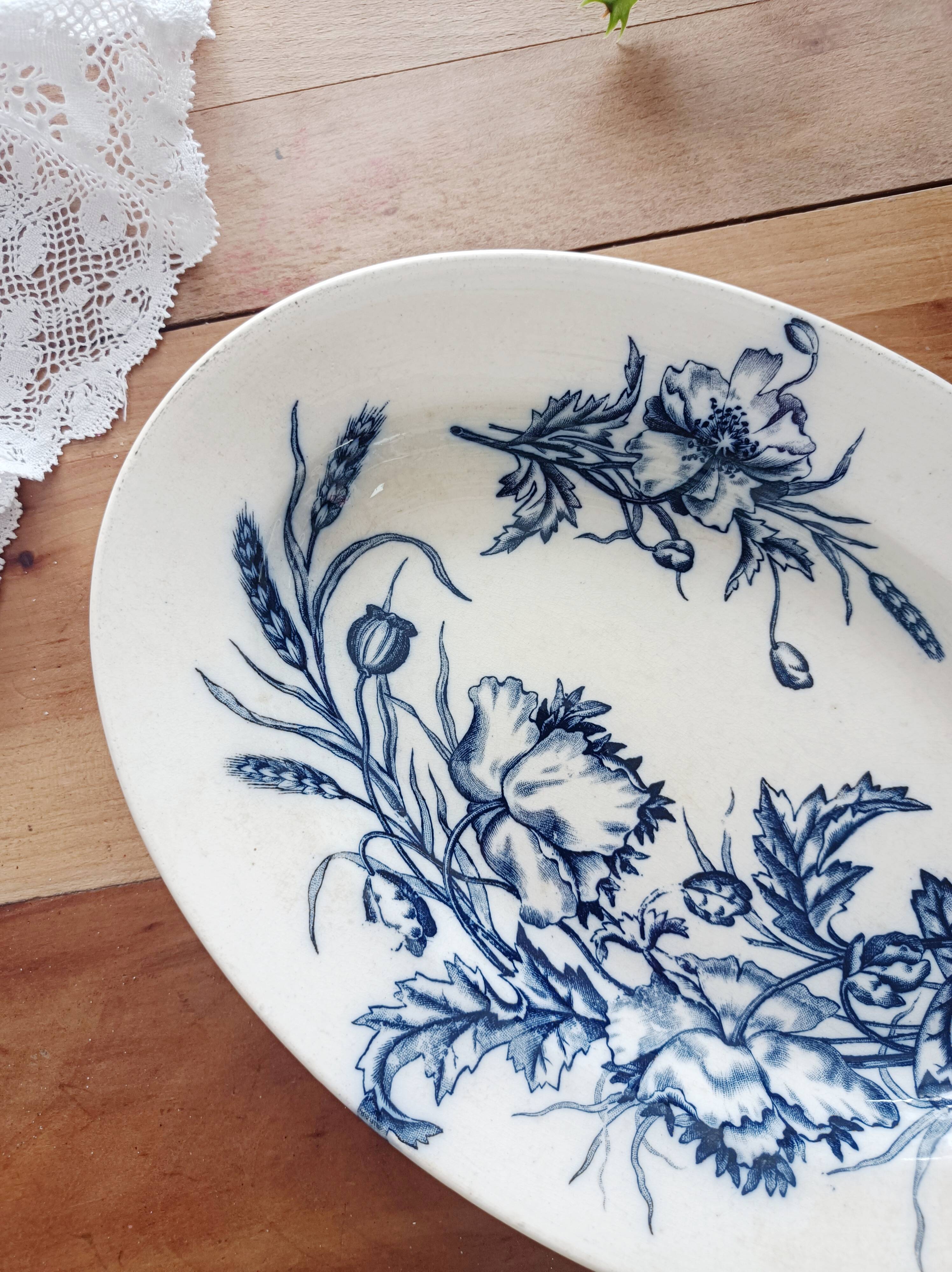 Oval iron earth dish BFK, Flora