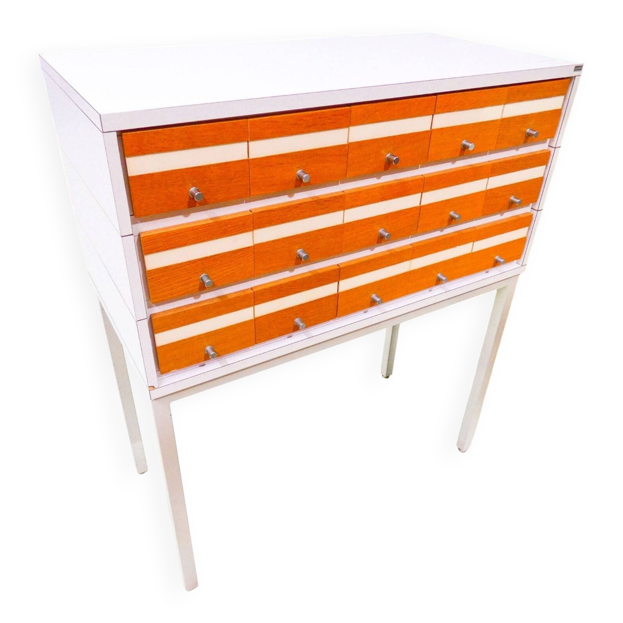 Meuble de Métier Vintage / Chiffonnier 12 Tiroirs – Design Moderniste